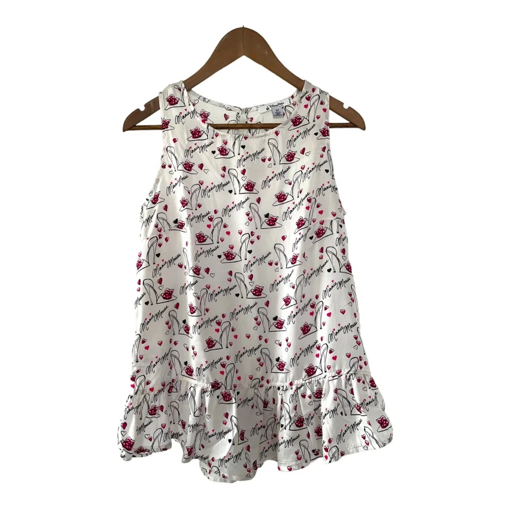 NWT Disney Parks Authentic Original Minnie Mouse sleeveless blouse - Picture 1 of 15